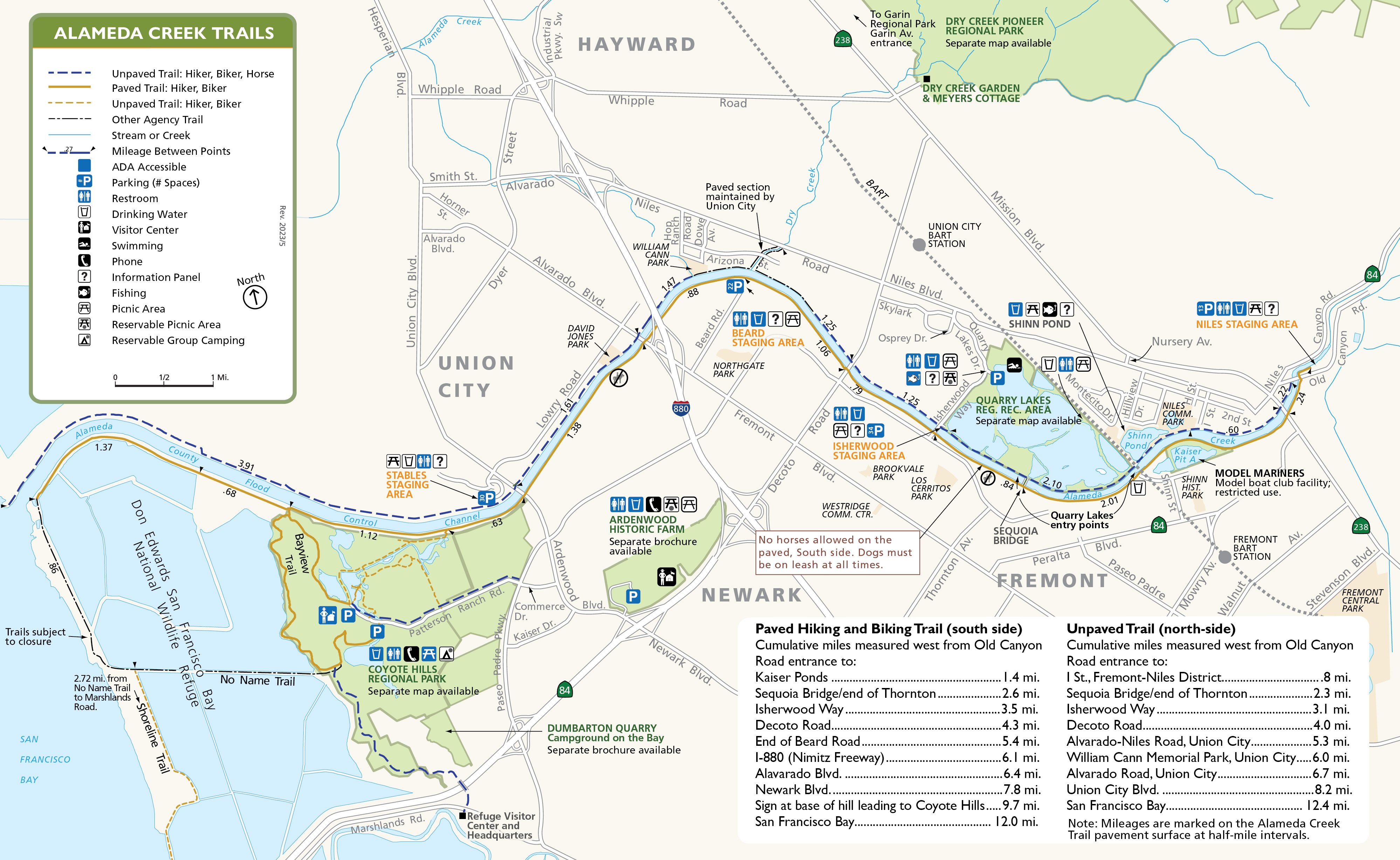 Map of Alameda Creek Trails