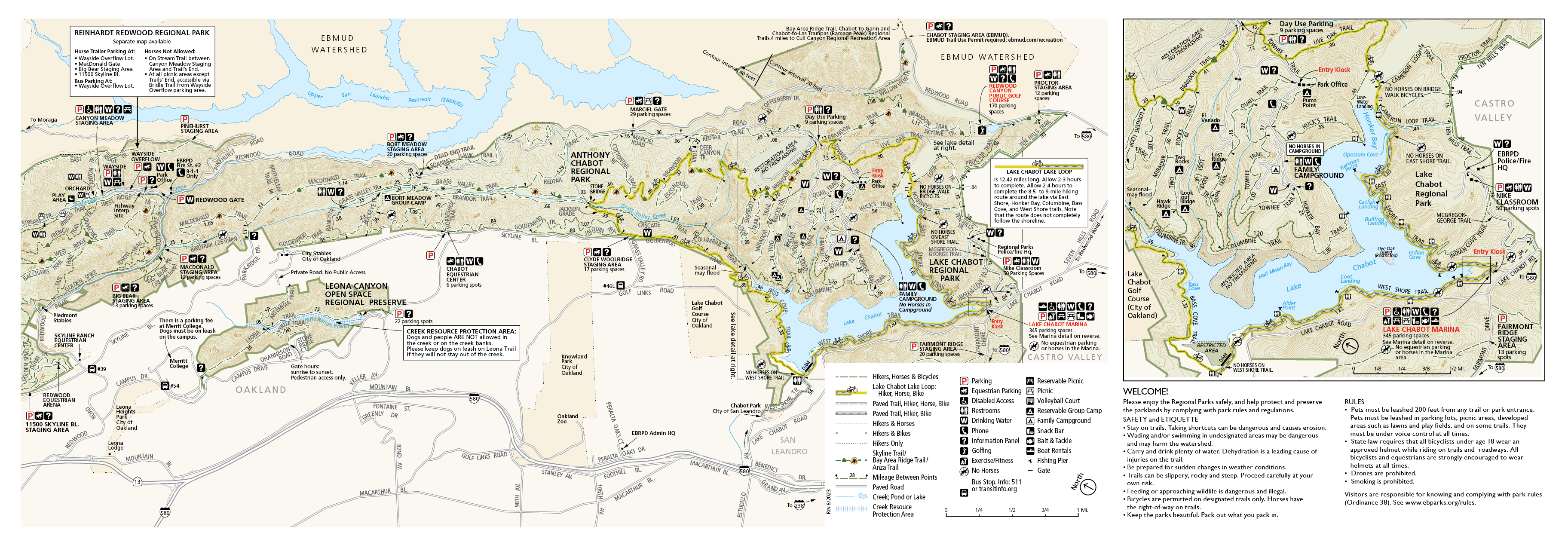 Map of Anthony Chabot Regional Park