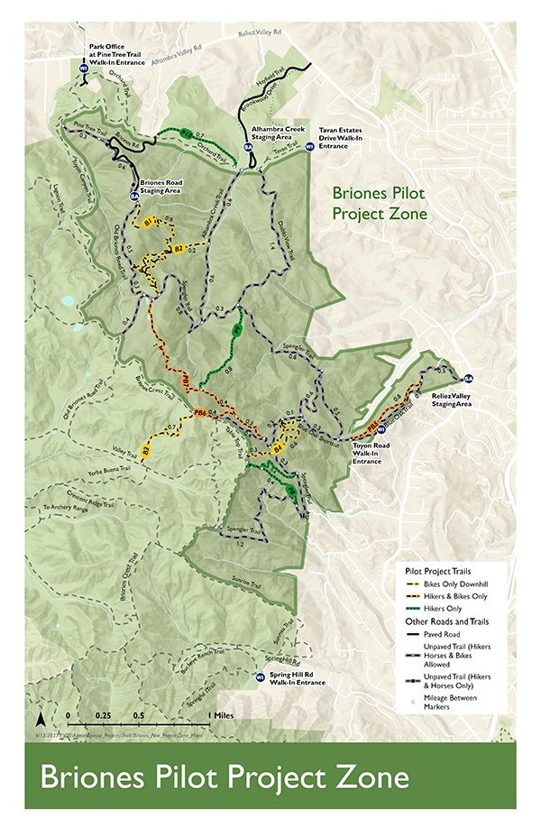 Briones Pilot Project Zone Map