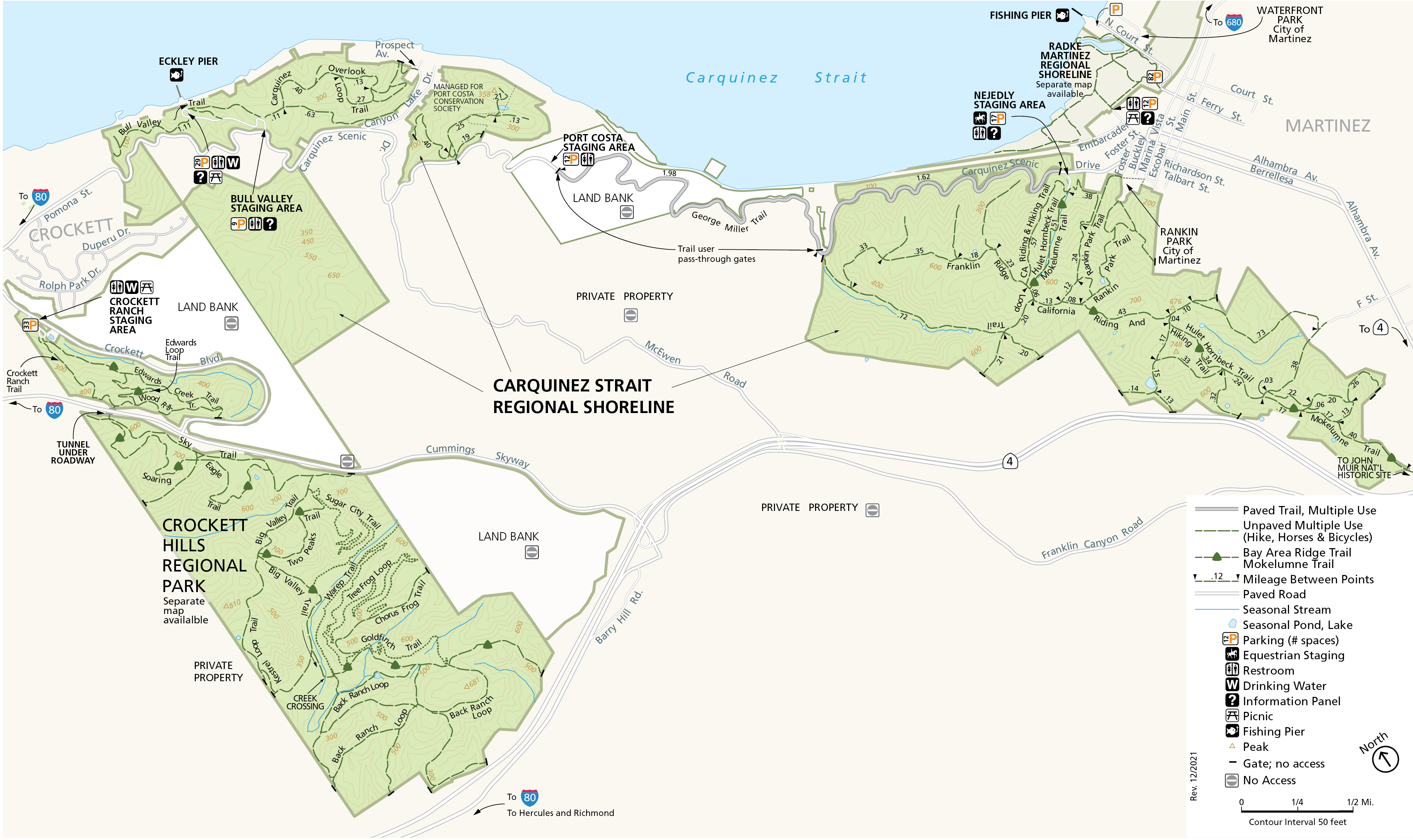 Map of Carquinez Strait Regional Shoreline