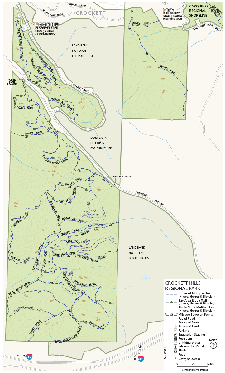 Map of Crocket Hills Regional Park