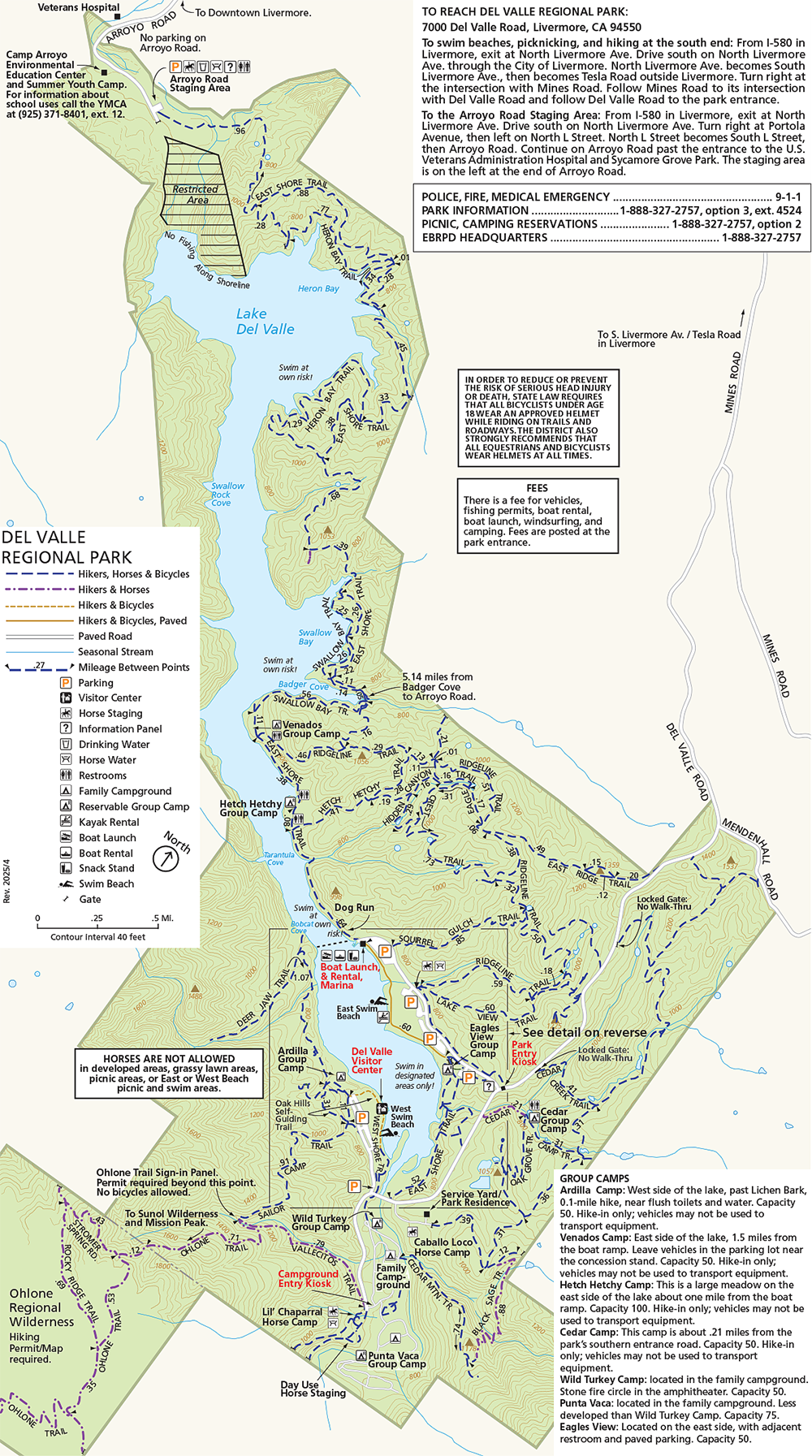 Map of Del Valle Regional Park