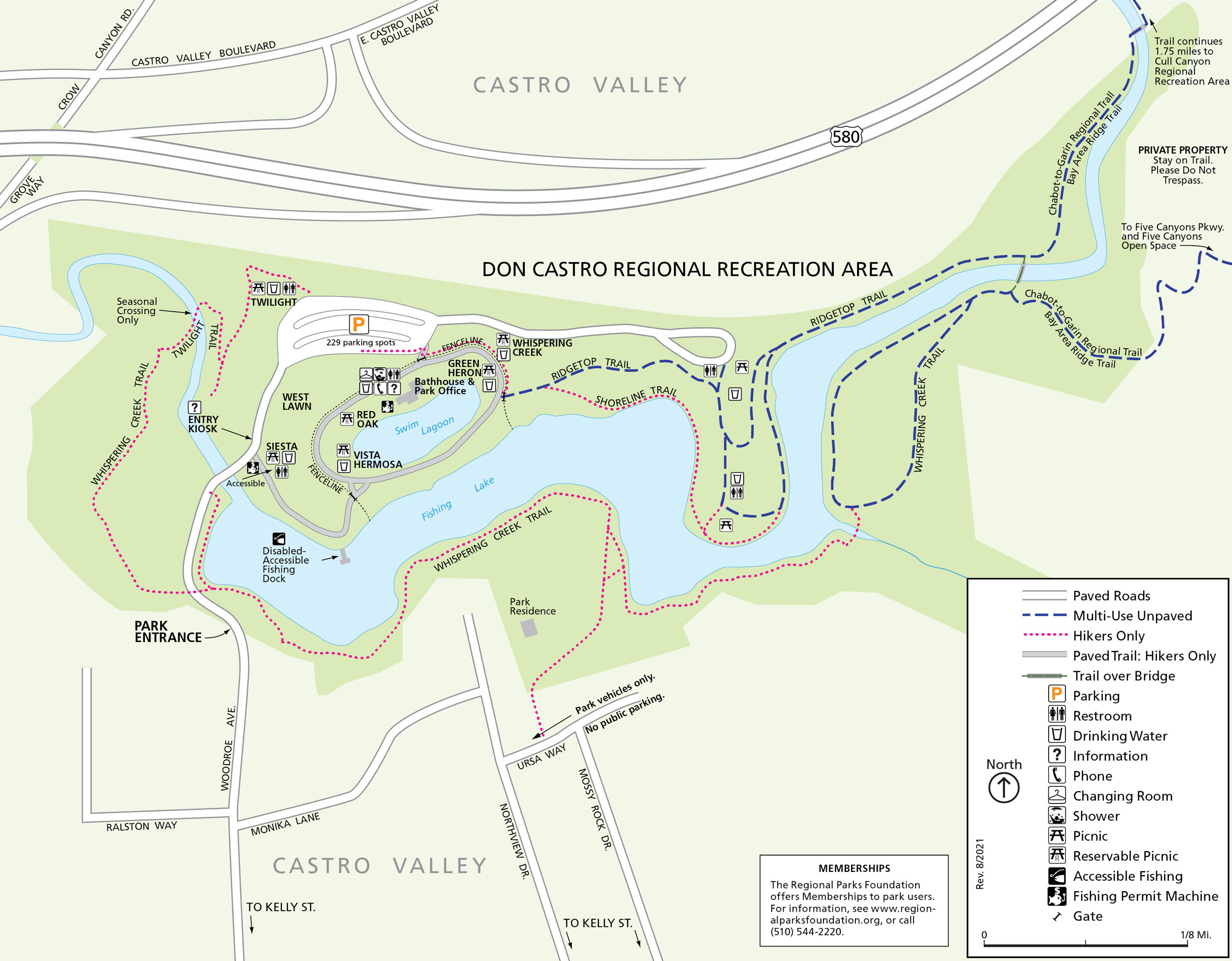 Map of Don Castro Regional Recreation Area
