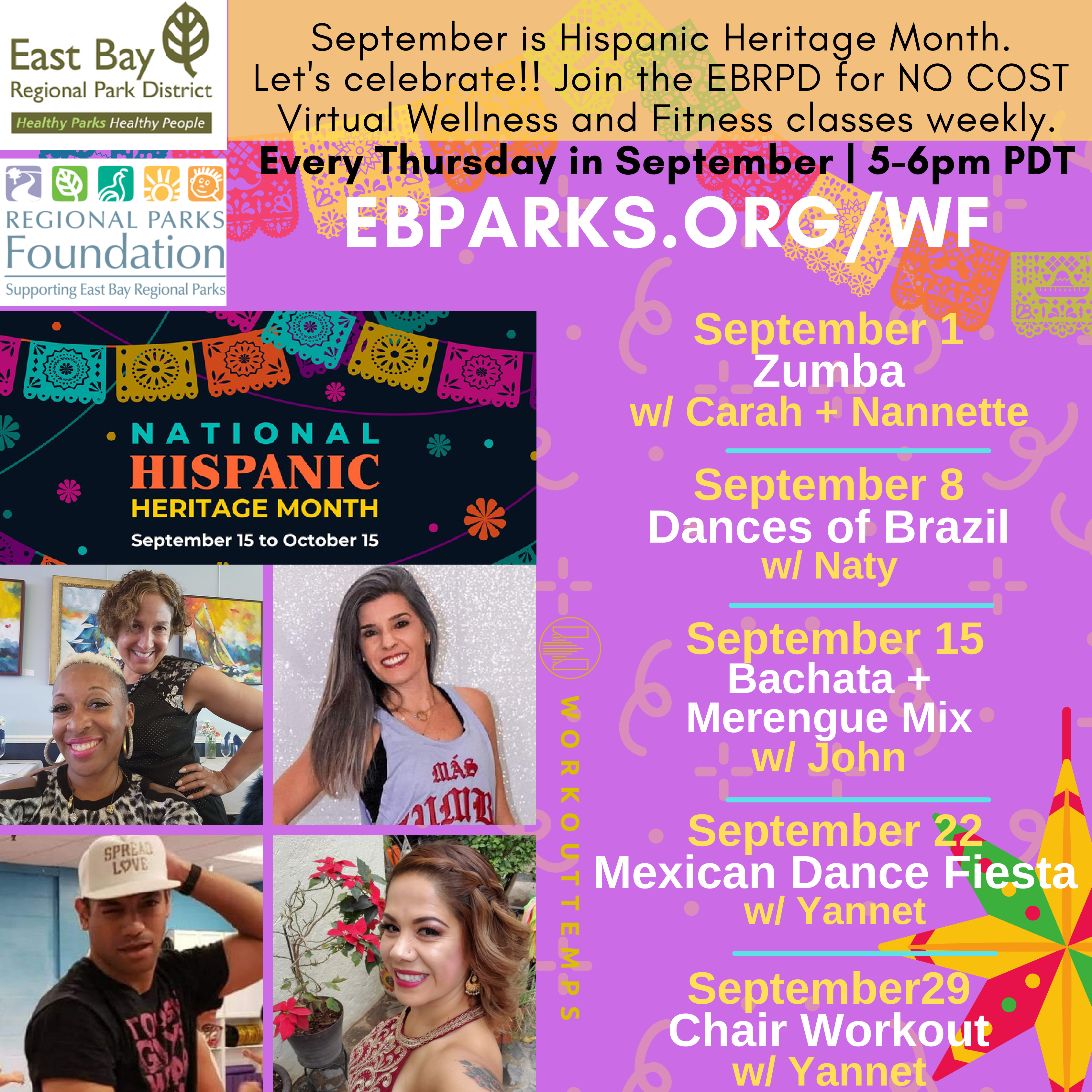 Virtual Wellness and Fitness Classes Hispanic Heritage Month