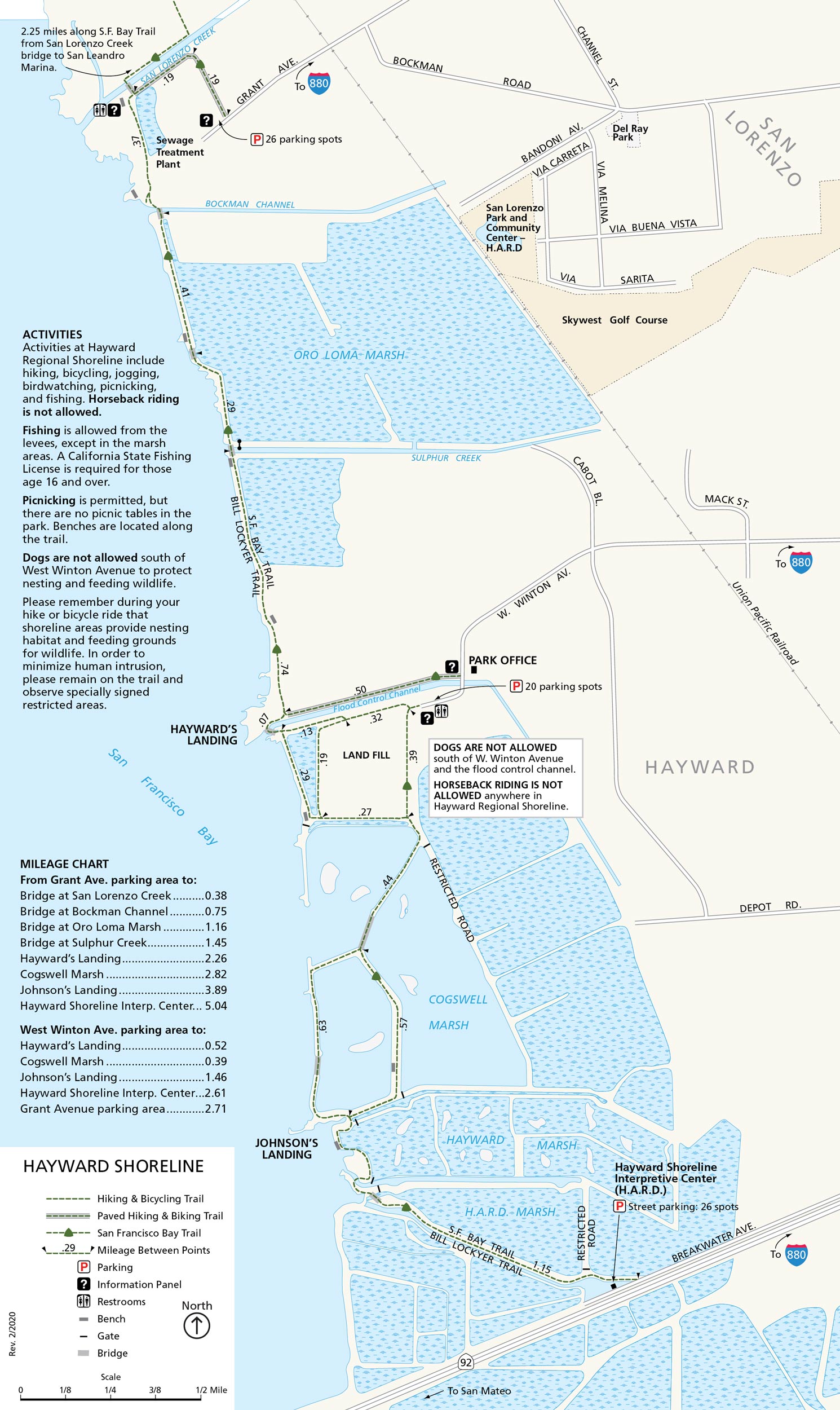 Map of Hayward Shoreline