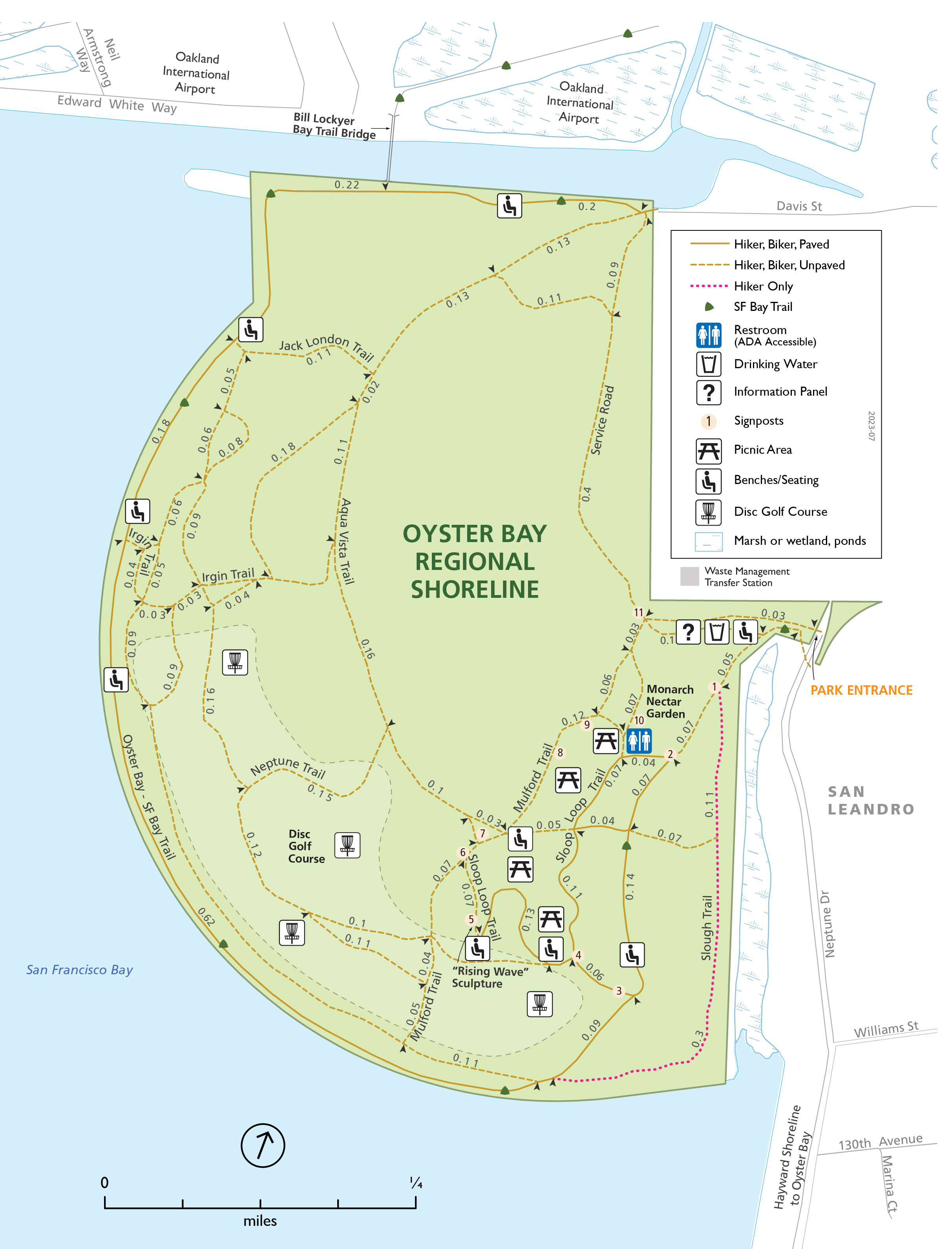 Oyster Bay Trail Map