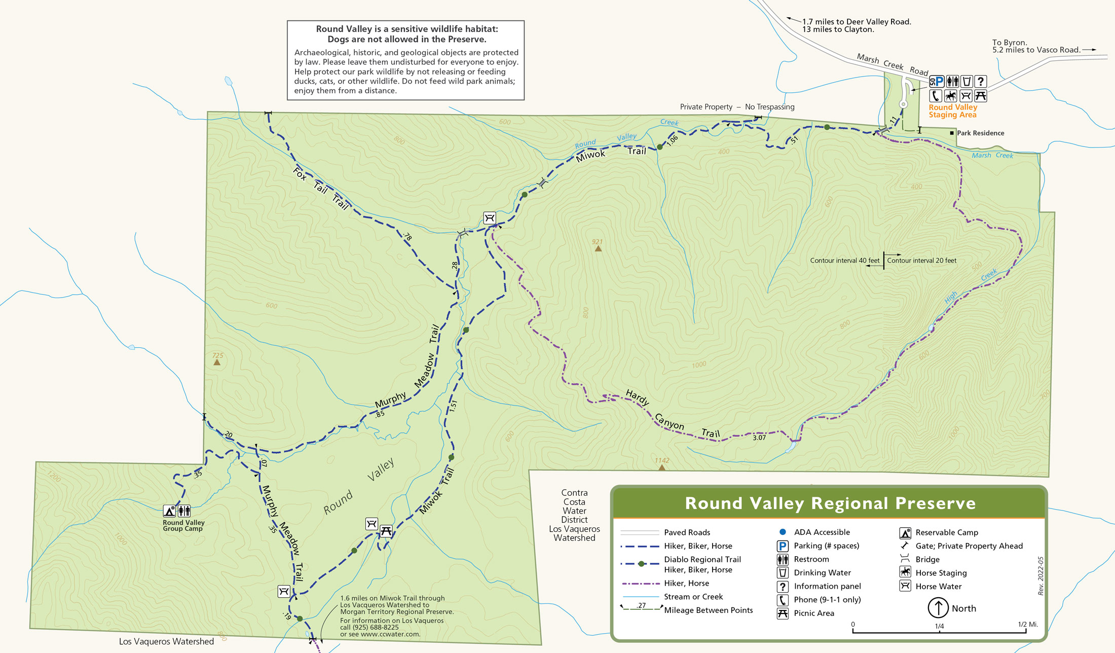 Map of Round Valley Regional Preserve