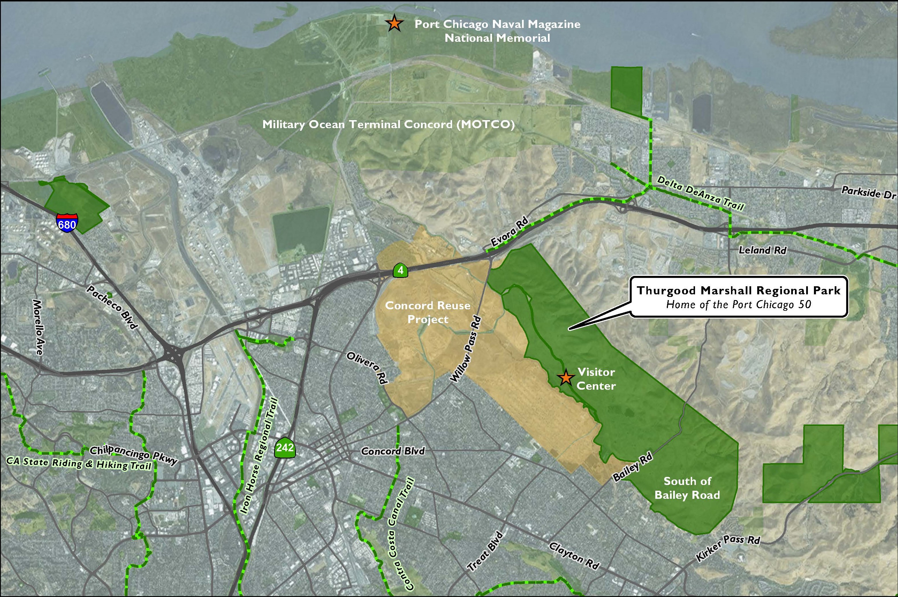 Propuesta de Mapa de Concord para el Plan de Uso de la Tierra del Parque Regional Thurgood Marshall