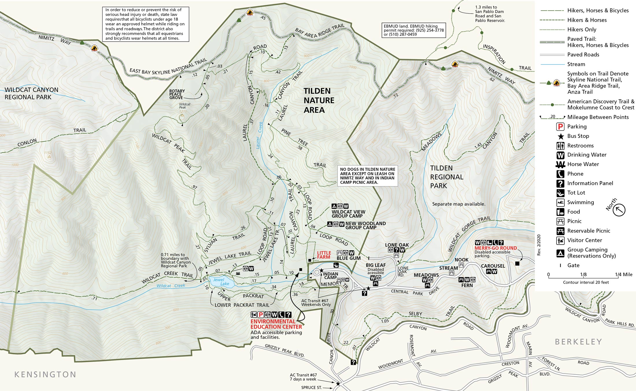 Tilden Park Trail Map Tilden Nature Area | East Bay Parks