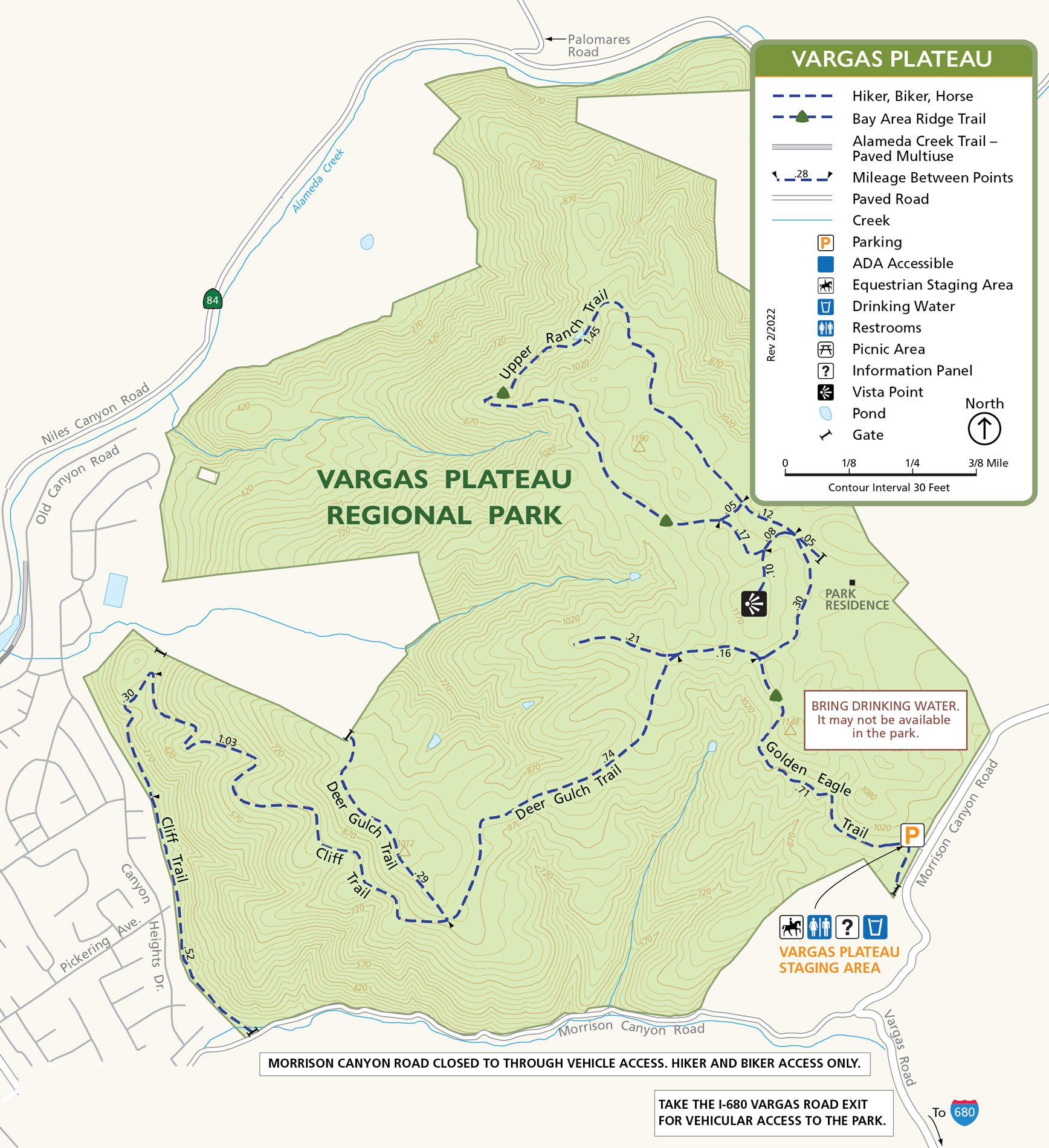 Map of Vargas Plateau Regional Park