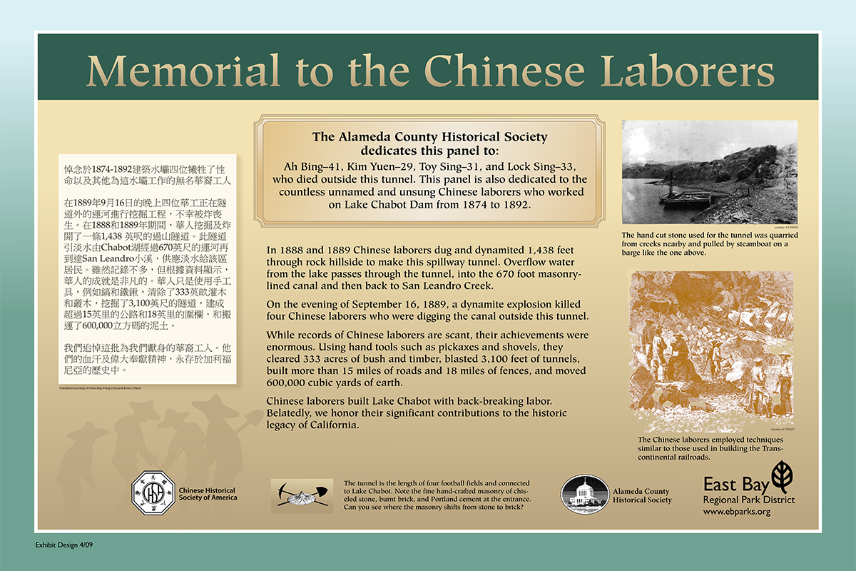 Memorial to Chinese Laborers at Lake Chabot