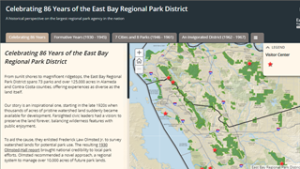 Mapa del distrito de parques regionales de East Bay