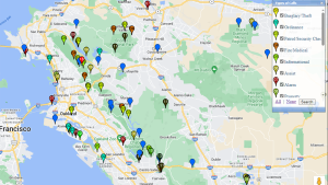 Map of Police and Fire Activity