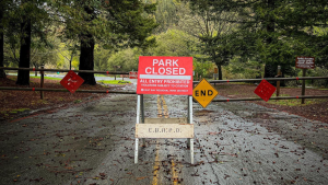 Park closed sign