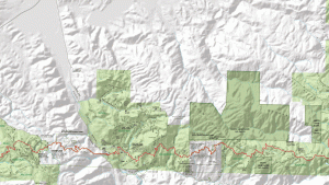 Mapa de senderos del desierto de Ohlone