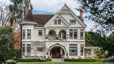 Patterson House decorated for Christmas
