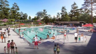 Rendering of future renovation of Roberts Pool