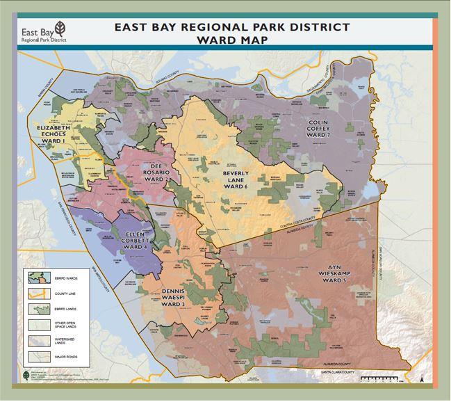 East Bay Regional Park District Ward Map