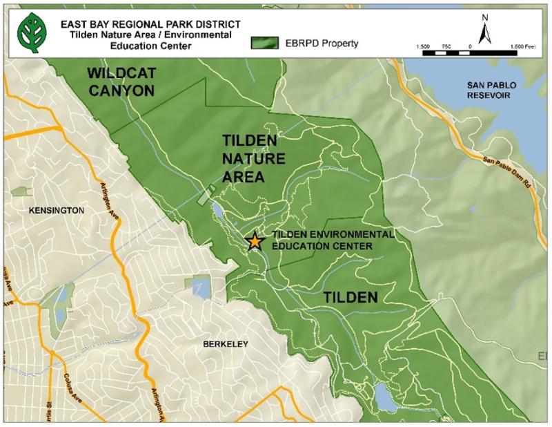 Map showing Tilden Environmental Education Center