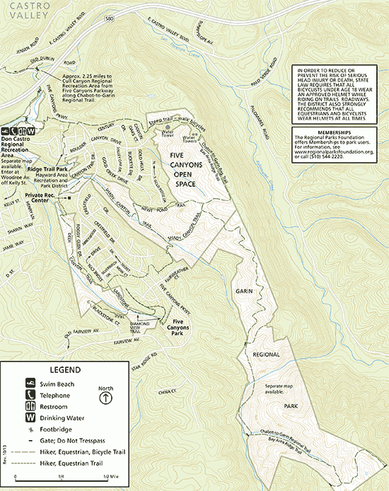 Five Canyons map