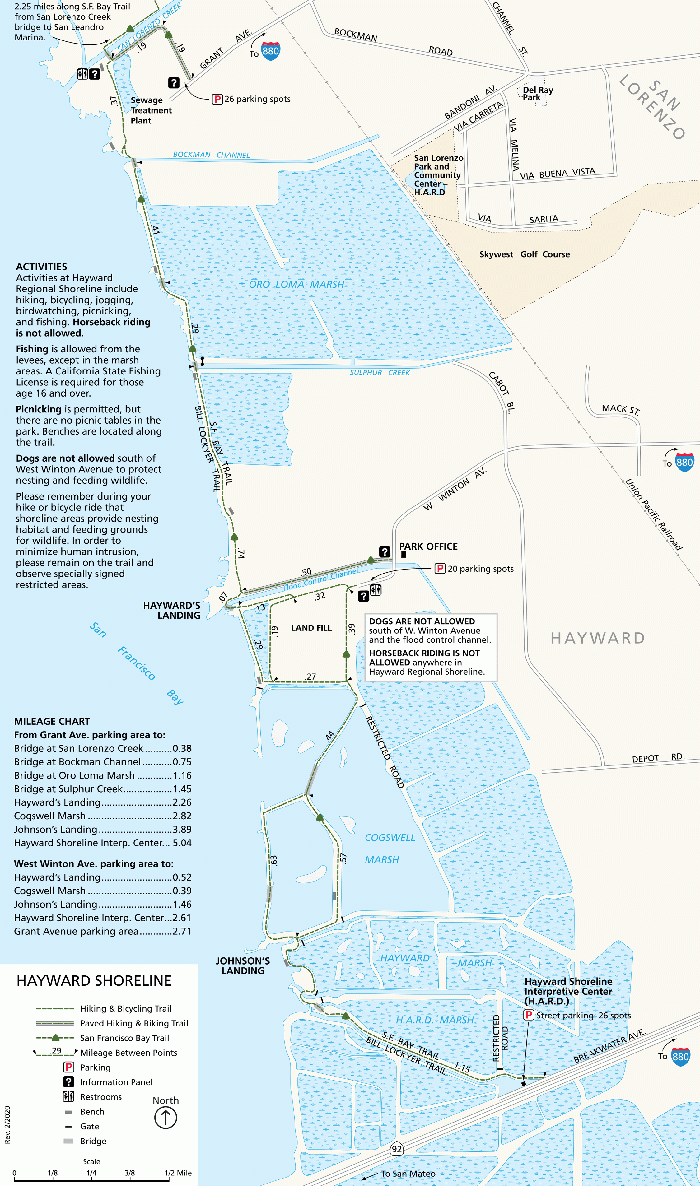 Hayward Shoreline map