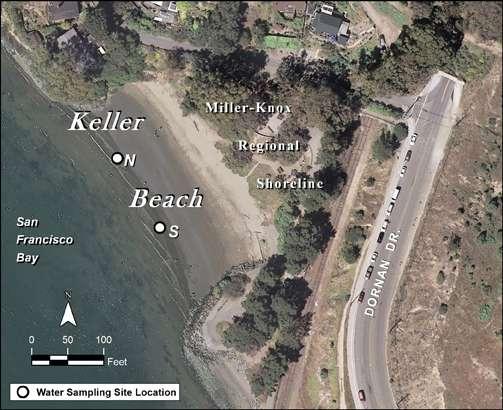 Aerial photo of Keller Beach at Miller/Knox