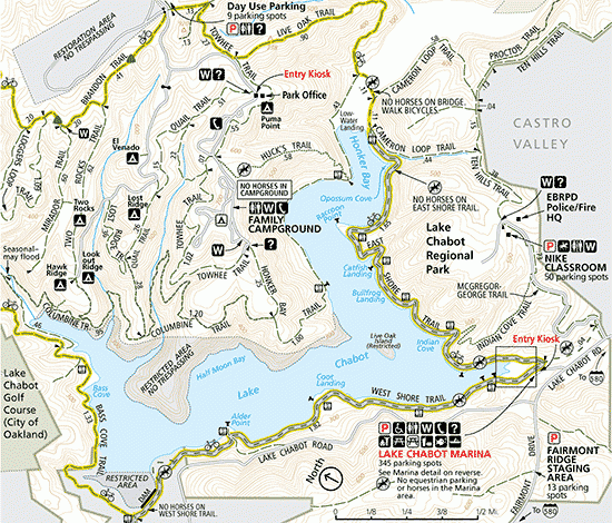 Lake Chabot map