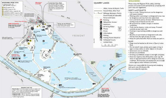 Quarry Lakes map