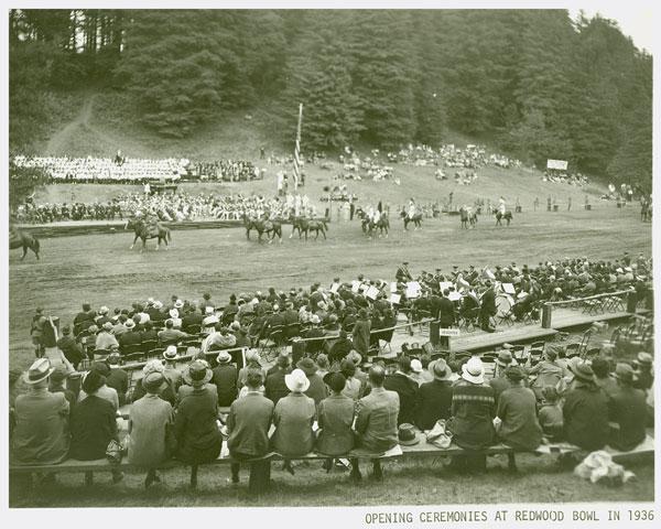 Opening ceremony at Redwood Bowl in 1936