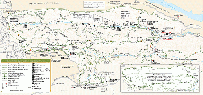 Reinhardt Redwood Regional Park map