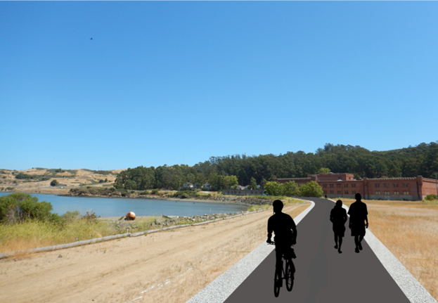 Rendering of SF Bay Trail through Winehaven Historic District