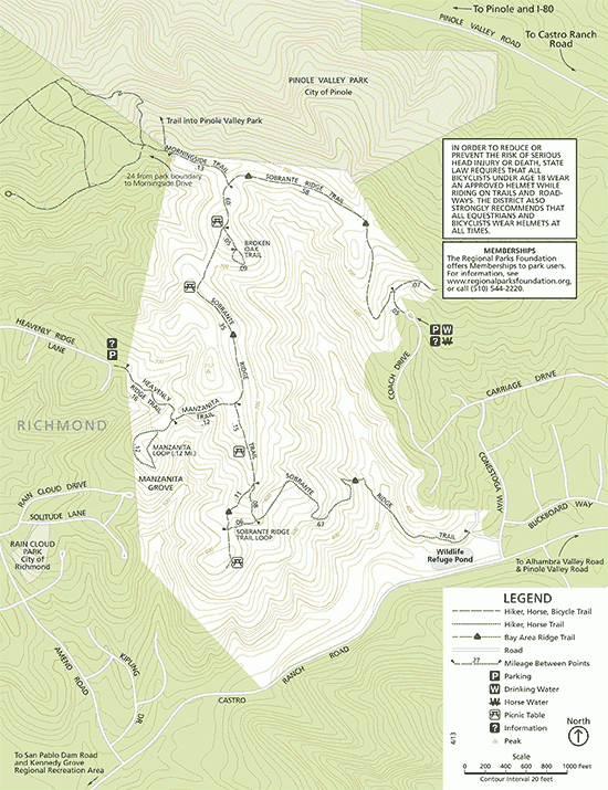 Sobrante Ridge map