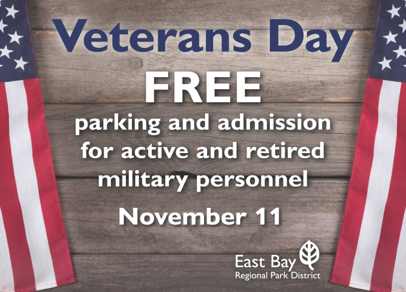 Veterans Day free parking and admission for active and retired military personnel November 11