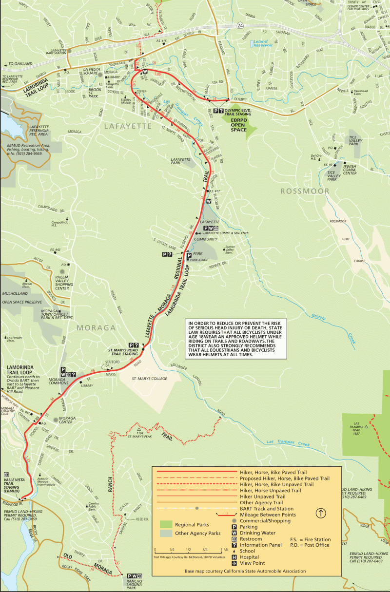 Lafayette-Moraga Trail Map
