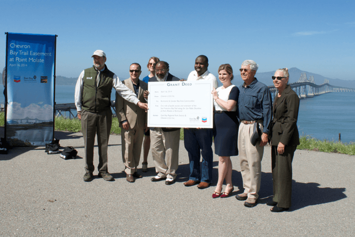 Chevron donation to EBRPD to extend SF Bay Trail to Point Molate