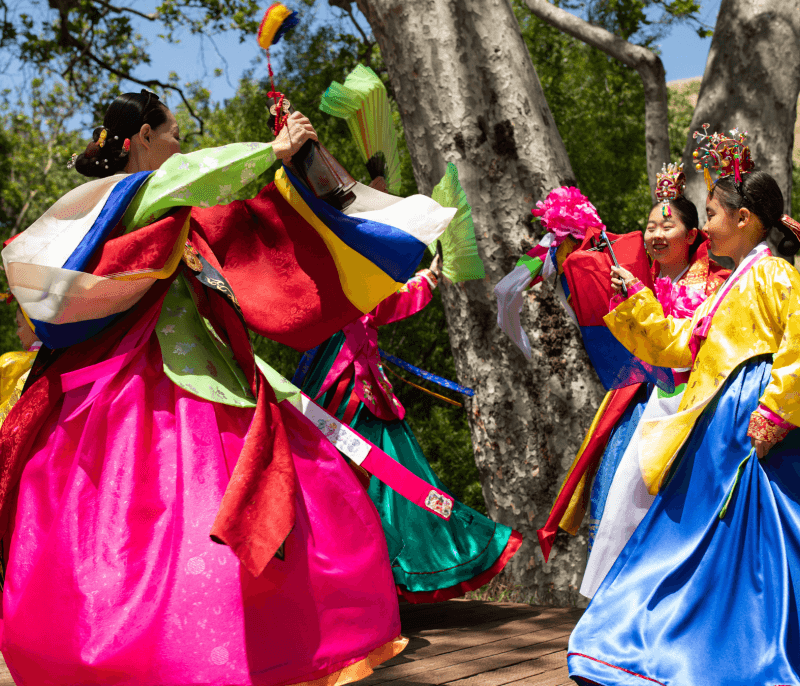 Korean Dancers at Garin Multicultural Wellness Walk