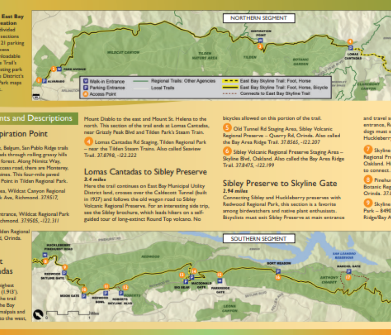 Skyline National Trail map brochure